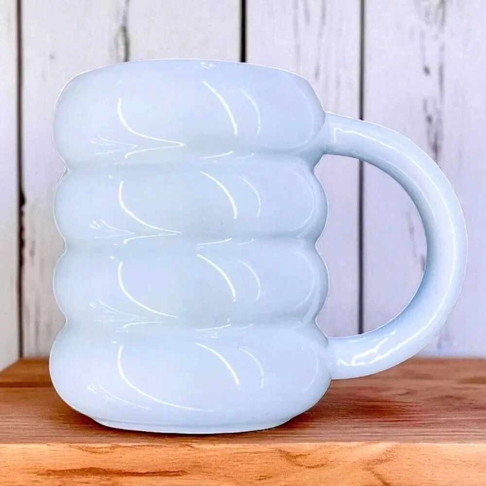New 16oz White Stoneware You're Purrfect Mug Room Essentials round ridged design